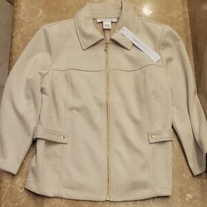 Chic Women's Cream Ultrasuede Utility Jacket, S